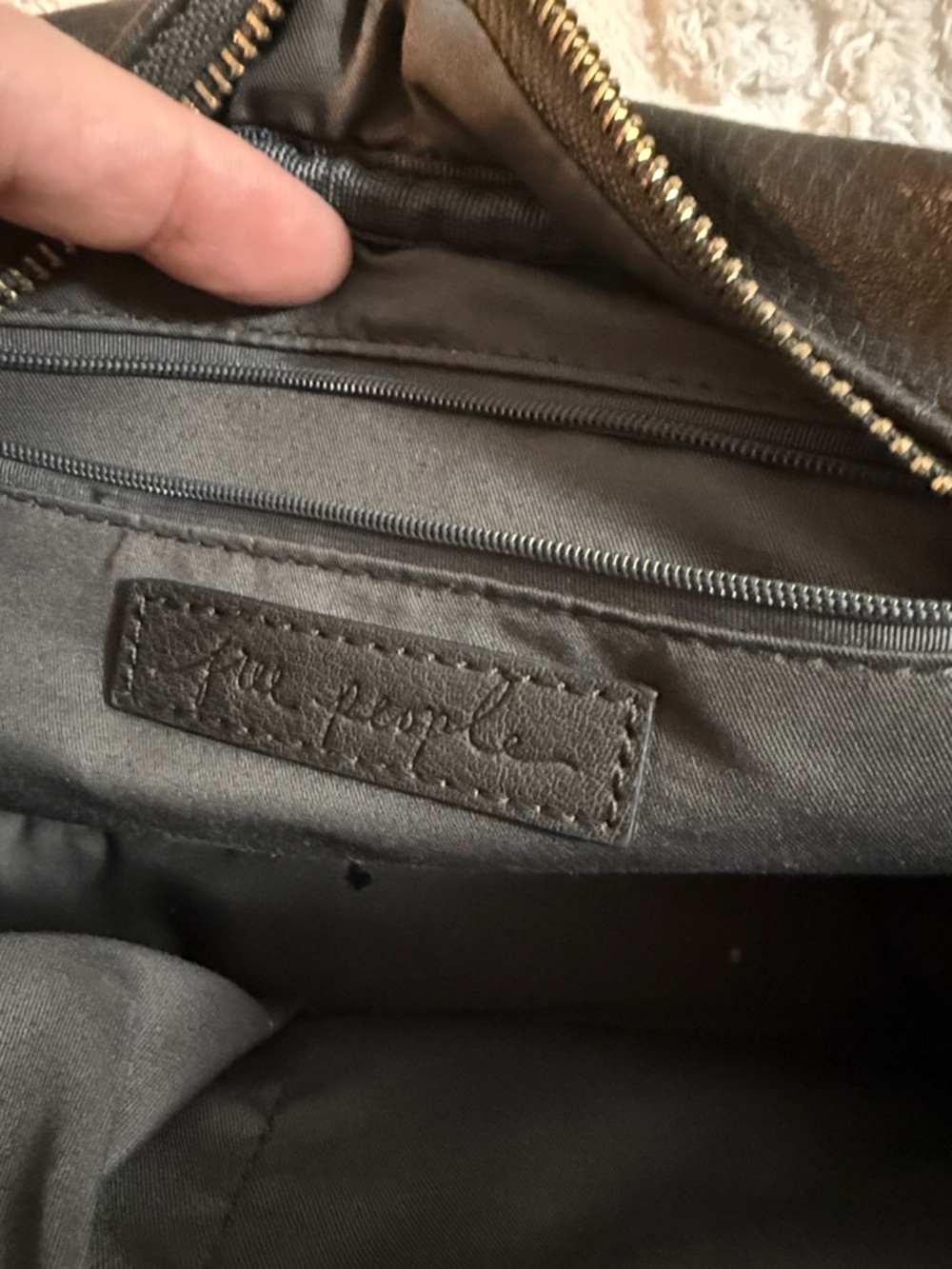 Free People - Black Crossbody Bag with Studded removable Strap - Picture 5 of 7